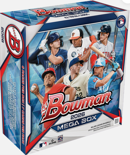 2026 BOWMAN BASEBALL MEGA BOX (42 Cards) w/Chrome MLB