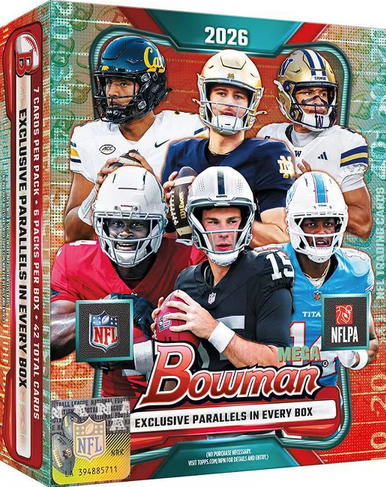 2026 Topps NFL Bowman Football Trading Card Mega Box