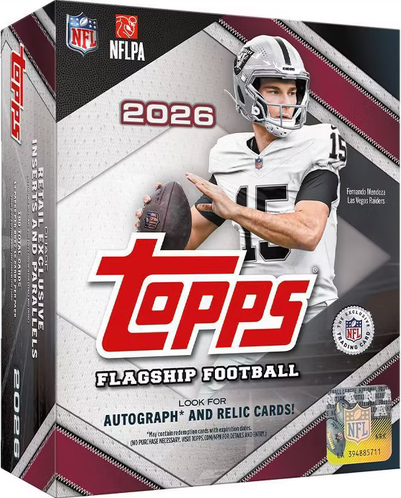 2026 Topps NFL Flagship Football Trading Card Mega Box