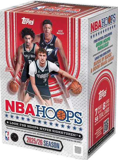 2025-26 Topps NBA Hoops Basketball Trading Card Value Box