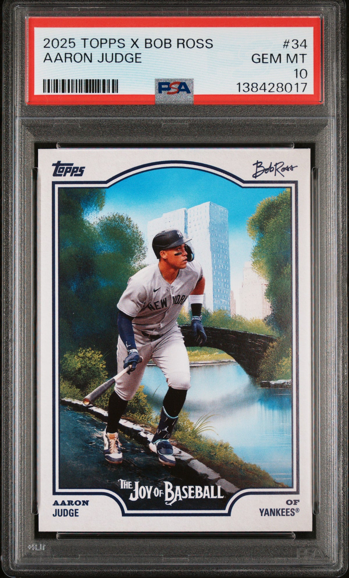 2025 Topps x Bob Ross: The Joy of Baseball Aaron Judge #34 (PSA 10 Gem Mint)
