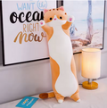 Brown Long Cat Plush Throw Pillow 70cm