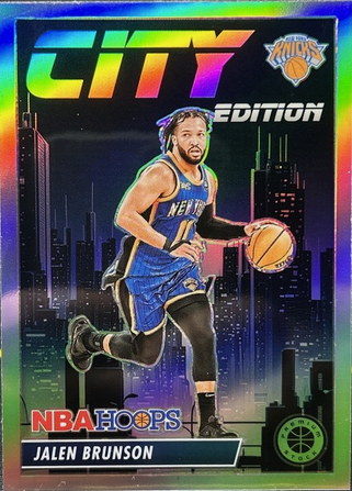 2023-24 Jalen Brunson City Edition Silver Prizm #21 (New York Knicks)