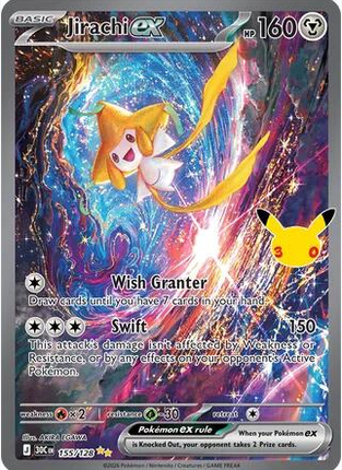 Jirachi ex - 155/128 - ME: 30th Celebration (30C)