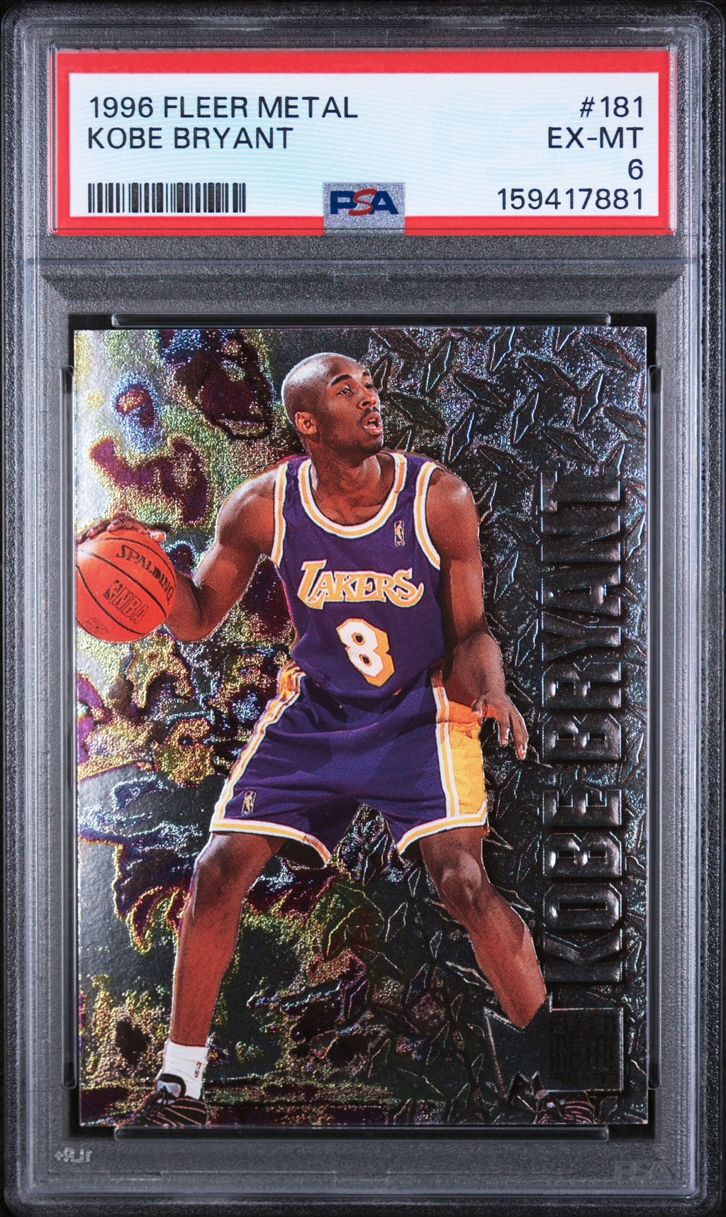 1996 Metal Kobe Bryant #181 (PSA 6 EX-MT)