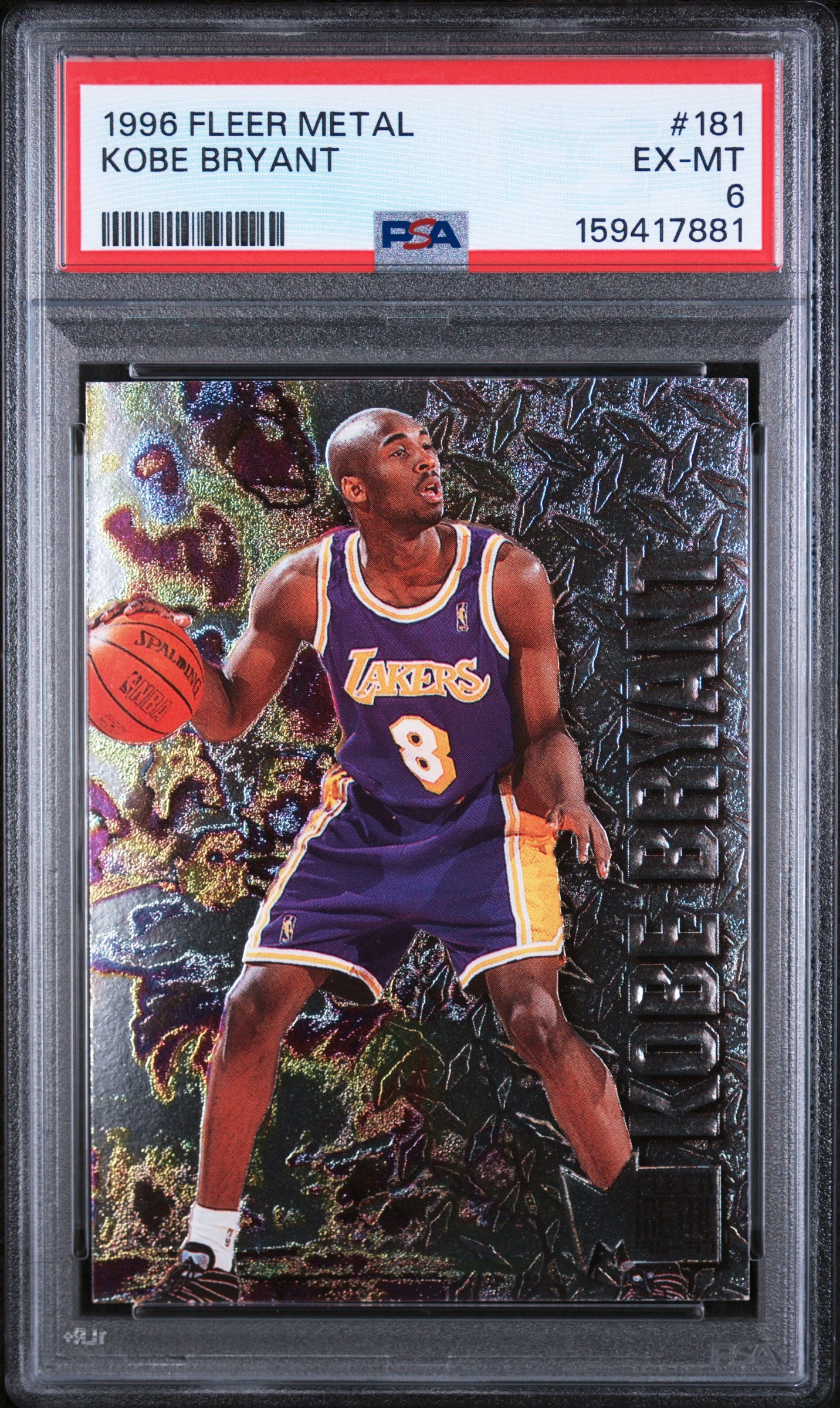 1996 Metal Kobe Bryant #181 (PSA 6 EX-MT)