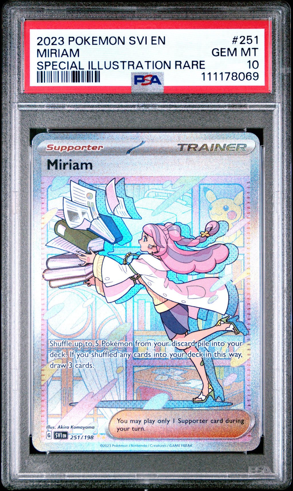 2023 Pokémon Scarlet & Violet Base Miriam #251 (Special Illustration Rare - PSA 10 Gem Mint)