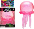 Jellyfish Squish Stress Toy – Pink Translucent Glitter Fidget (NeeDoh Style Replicated Packaging)