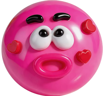 Smushers Curiosities Pink Face & Hearts Squishy Toy