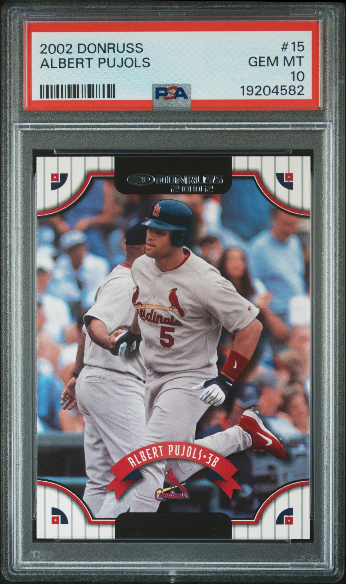 2002 Donruss Albert Pujols #15 (PSA 10 Gem Mint)